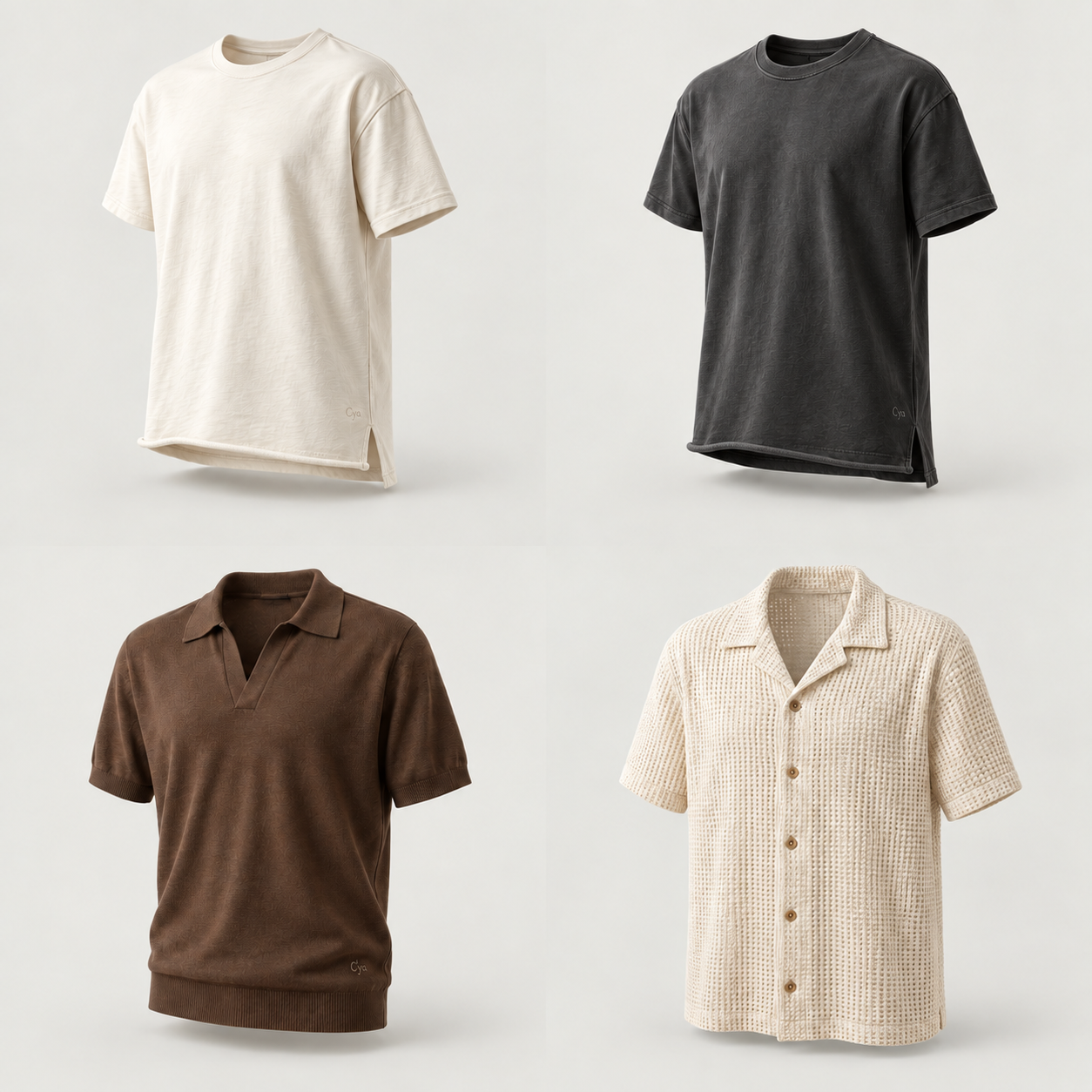 Roll Hem Tee / Chalk — product concept